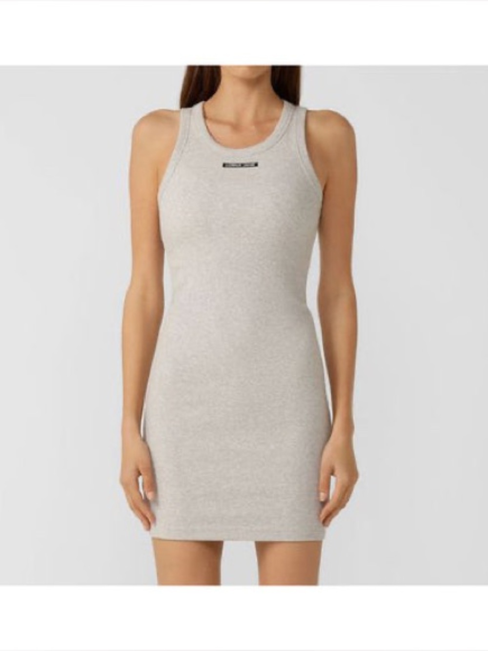Lorna Jane On The Move Rib Tank Dress in Grey Marl